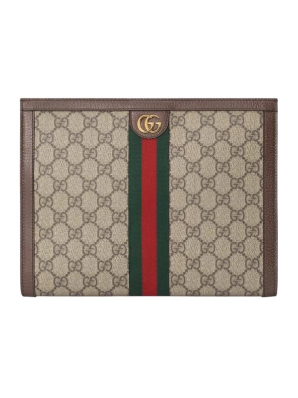 GUCCi GG Supreme Monogram Ophidia pouch clutch bag, + Brand Box , size 27*20