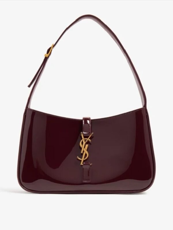 Saint Laurent Le 5 A 7 hobo bag patent leather + Brand Box , size 24*15