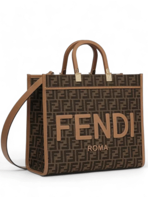 Fendi Medium Sunshine Brown FF jacquard fabric shopper , size 36*31