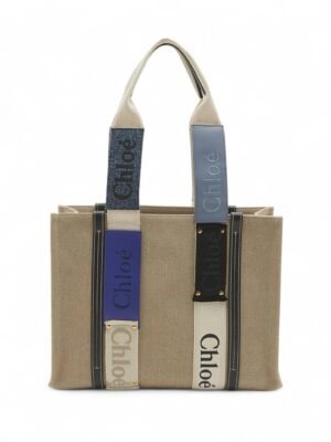 Chloe Woody Medium Logo Patches Tote Bag , size 35*26