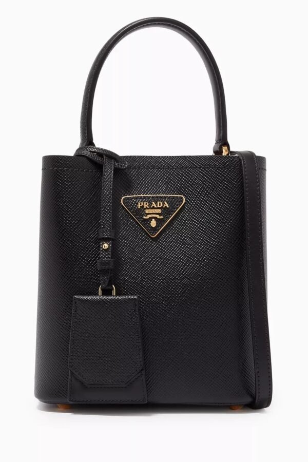 PradaSmall Prada Panier Bag in Saffiano Leather + Brand Box , size 19*18