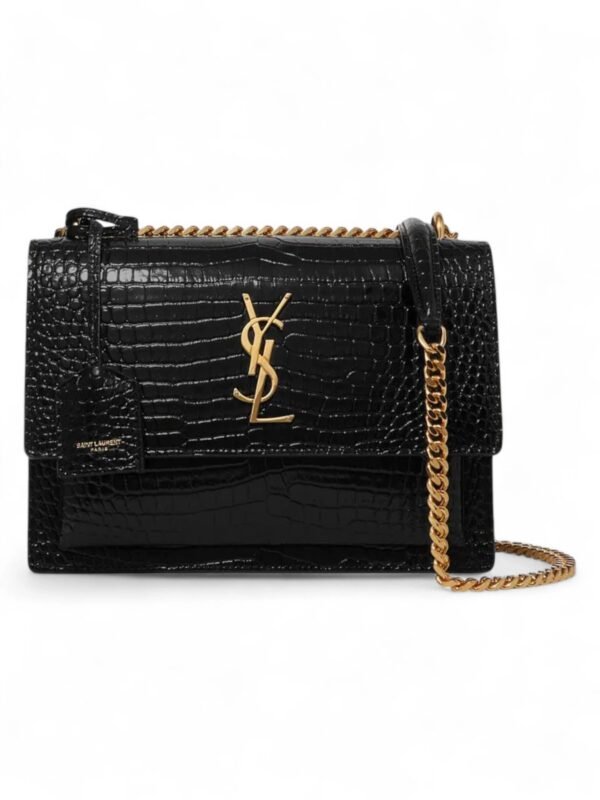 Saint LaurentSunset Medium croc effect leather + Brand Box , size 22*16