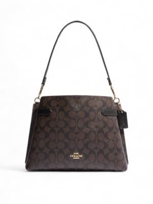 Coach Hanna Bag In Signature Canvas + Brand Box , size 27*24