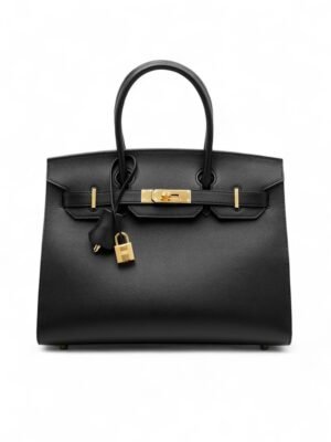 Hermes Madame Birkin 30 Noir Sellier Gold Hardware + Brand Box , size 30*25