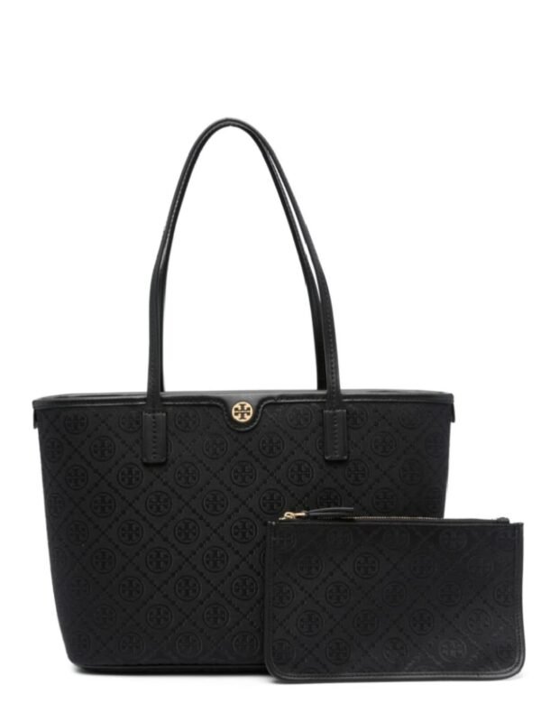 Tory Burch T Monogram zip tote bag Canvas + Brand Box , size 43*30