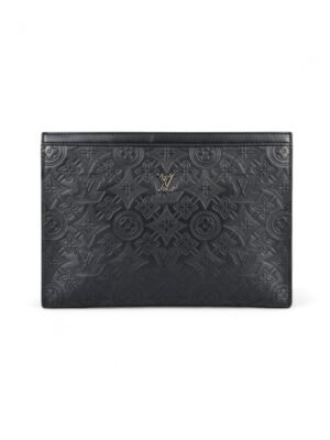 Louis Vuitton monogram Pattern emboss clutch + brand box , size 26*20