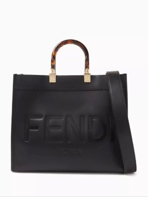 Fendi Noir M Sunshine Shopper Cabas , size 35*31