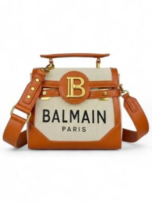 BALMAIN Bbuzz Canvas Bag + Dust cover, size 20*26