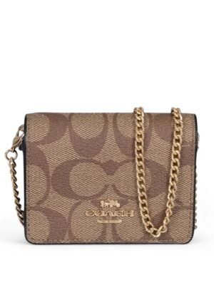 COACH Boxed Mini Wallet On A Chain + Brand Box , size 13*9c.