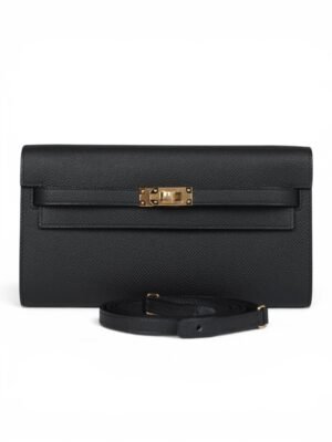 Hermes Kelly To Go Crossbody Bag in Epsom Leather & Gold Hardware + Brand Box , size 20*13