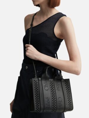 Chloe Holes Perforated Tote + Dust Cover , size 26*20